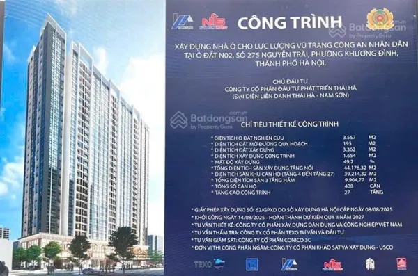 Bán căn xuất ngoại giao 2PN, 70,3m2 nhà ở thương mại tại Nhà ở xã hội 275 Nguyễn Trãi